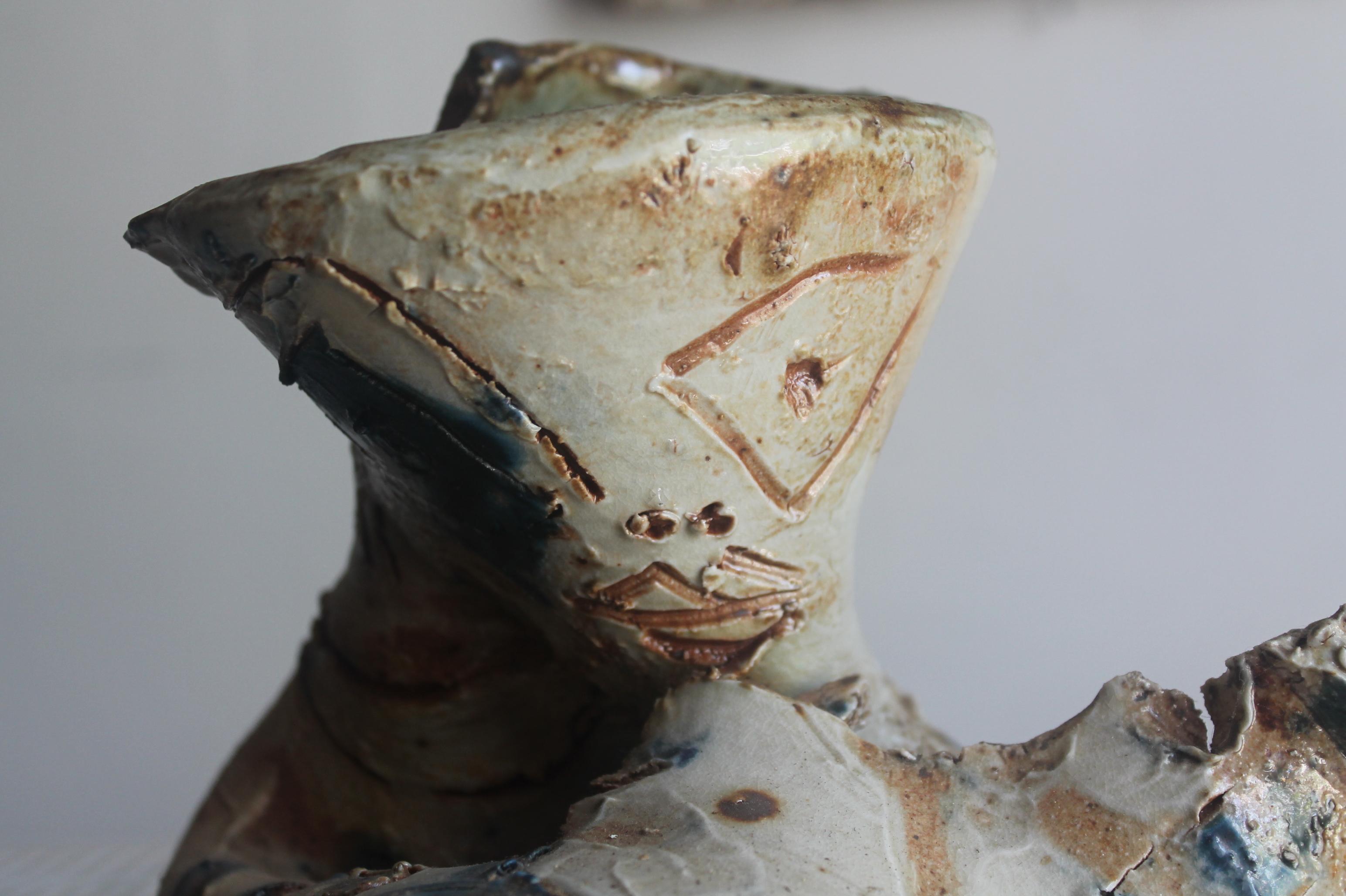 Abstrakt-expressionistische Keramik-Skulptur von Dr. Reitz im Zustand „Gut“ im Angebot in Sharon, CT