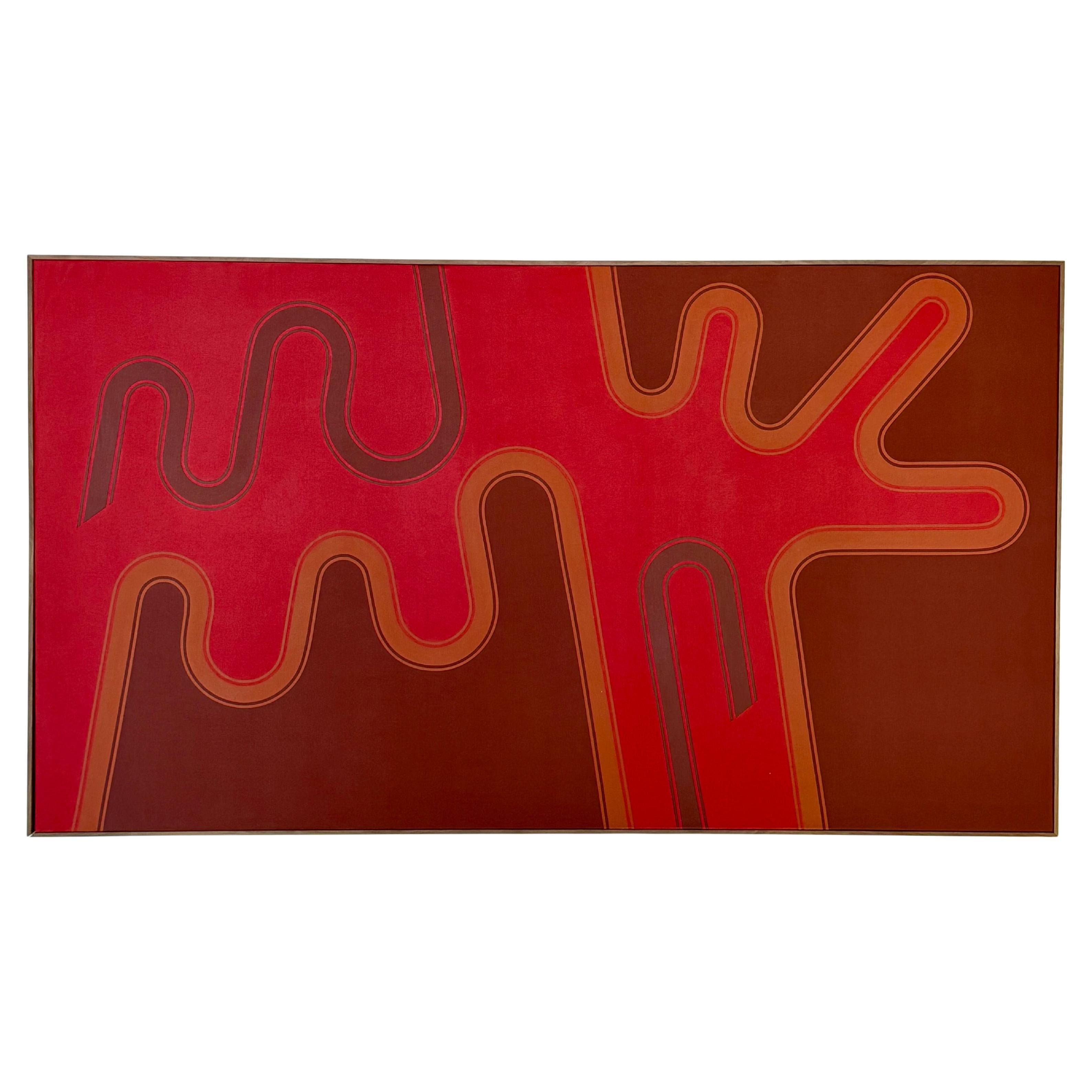 Don Roberts Hard Edge Abstract Painting California 1970