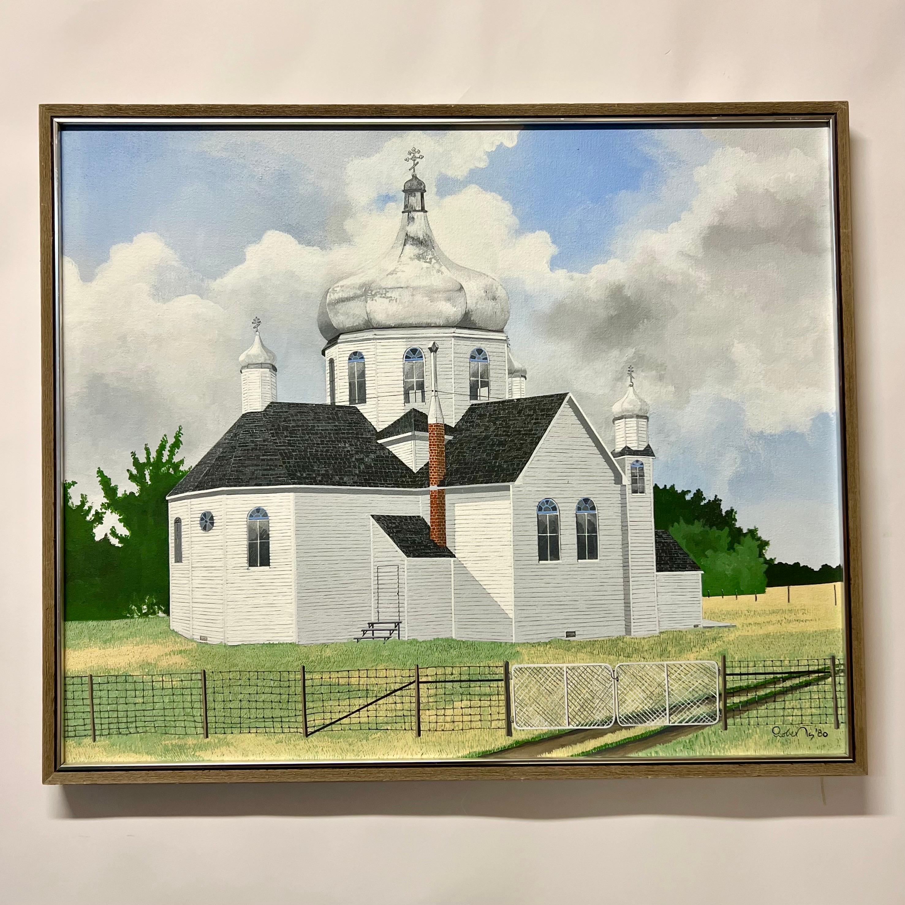 Incredible oil on canvas painting by San Francisco artist, Don Roberts c1980. 
