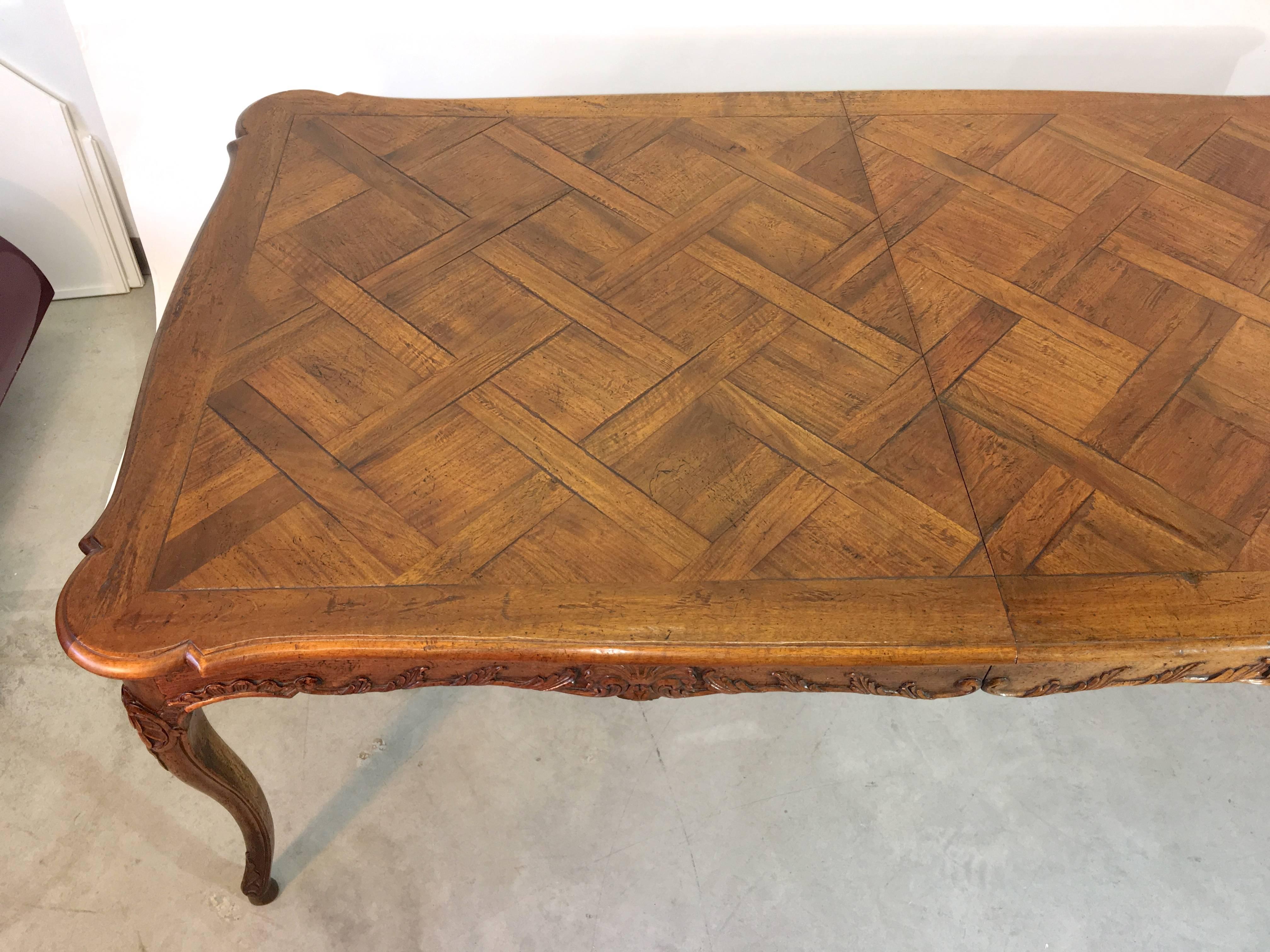 Don Ruseau Provincial Walnut Parquetry Dining Table Seats 12 (SATURDAY SALE) 2