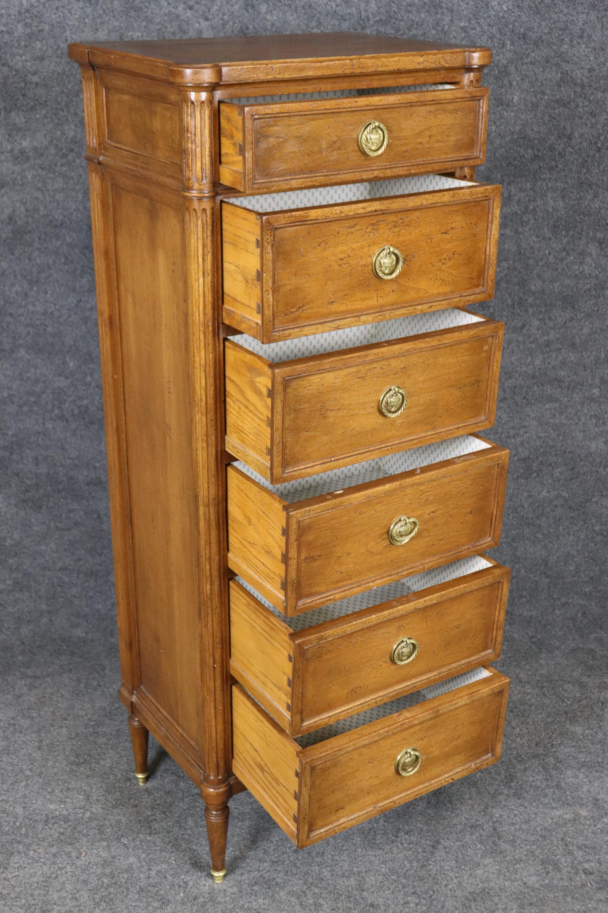 American Don Ruseau Walnut French Louis XVI Style Lingerie Chest Dresser Circa 1960s For Sale