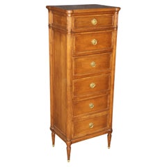 Don Ruseau Walnut French Louis XVI Style Lingerie Chest Dresser Circa 1960s
