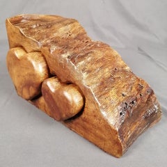 Don S. Shoemaker 1970's Mexican geschnitzt Wood Brutalist Jewel Box