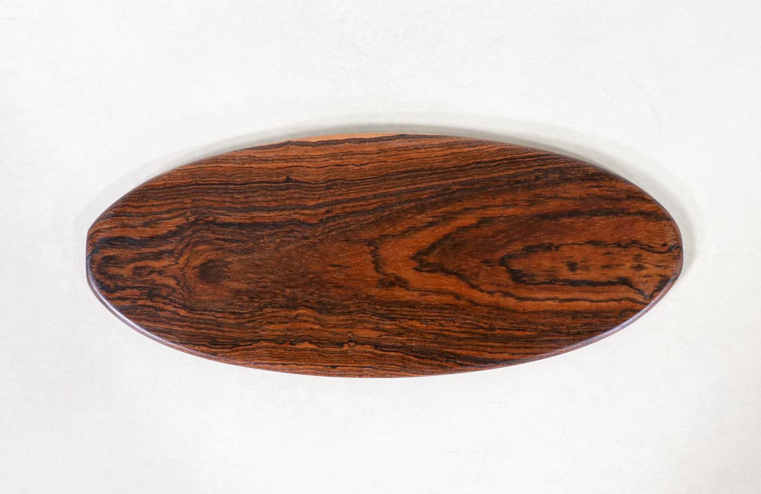 Mexican Expertly Restored - Don S. Shoemaker Rosewood Oval Tray for Señal Furniture For Sale