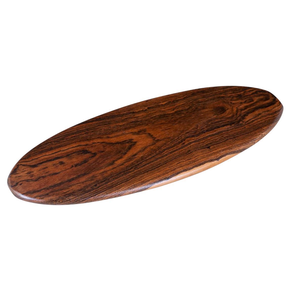 Expertly Restored - Don S. Shoemaker Rosewood Oval Tray for Señal Furniture