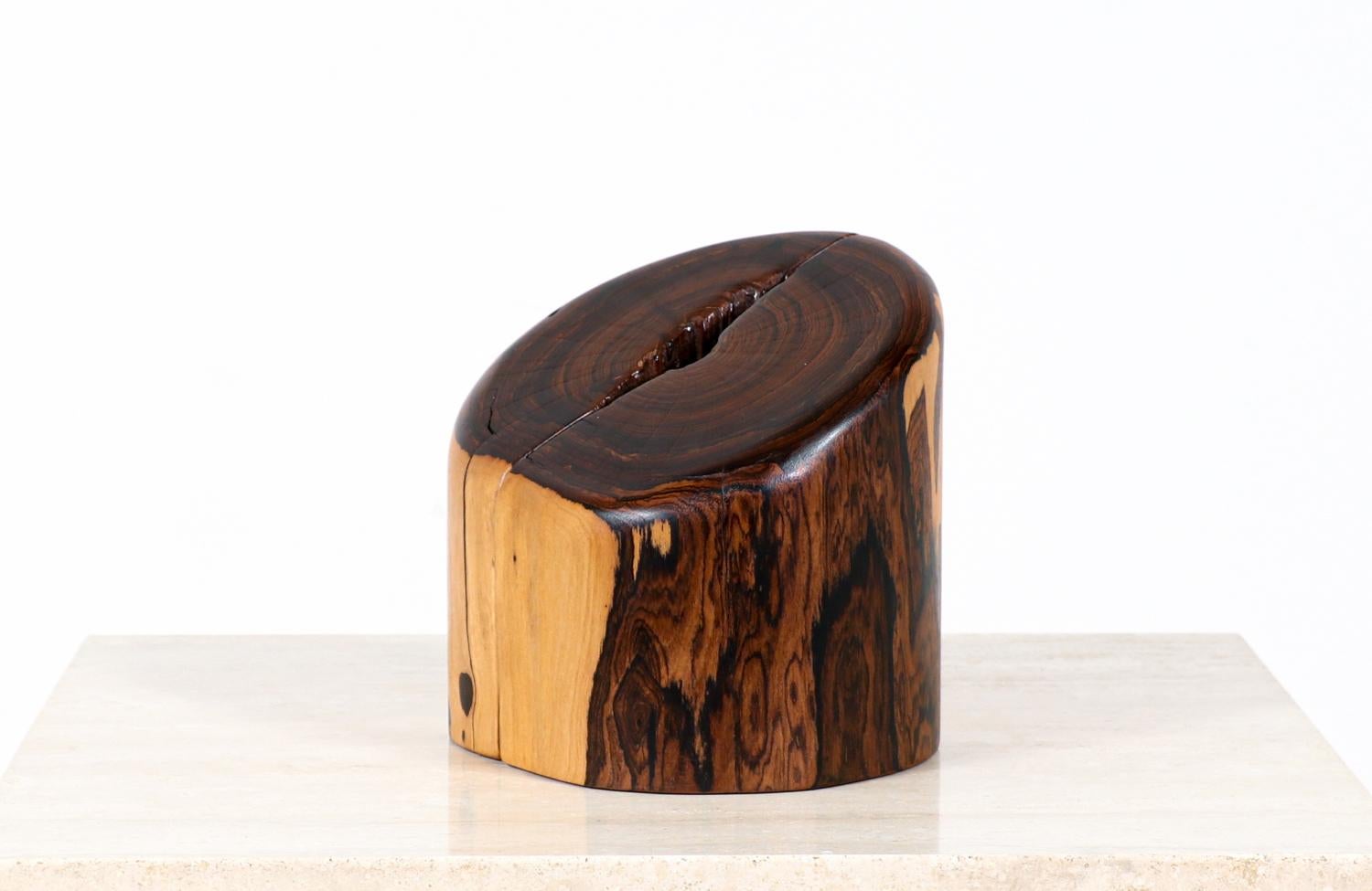 Mid-Century Modern Don S. Shoemaker Sculpted Cocobolo Bookends for Señal Furniture For Sale