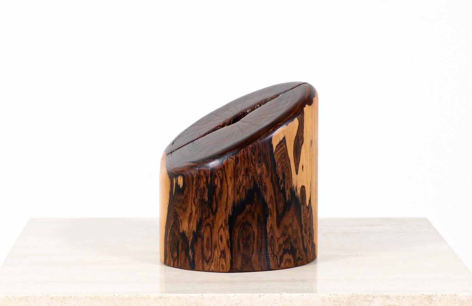 Mexican Don S. Shoemaker Sculpted Cocobolo Bookends for Señal Furniture For Sale