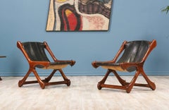 Don S. Shoemaker "Sloucher" Rosewood & Leather Sling Chairs for Señal Furniture