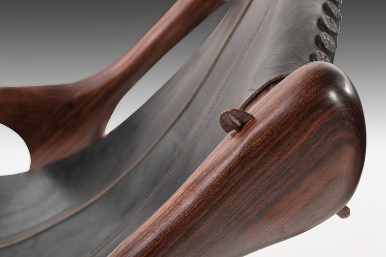 Don Shoemaker Sloucher Rosewood and Leather Sling Chairs for Señal ...