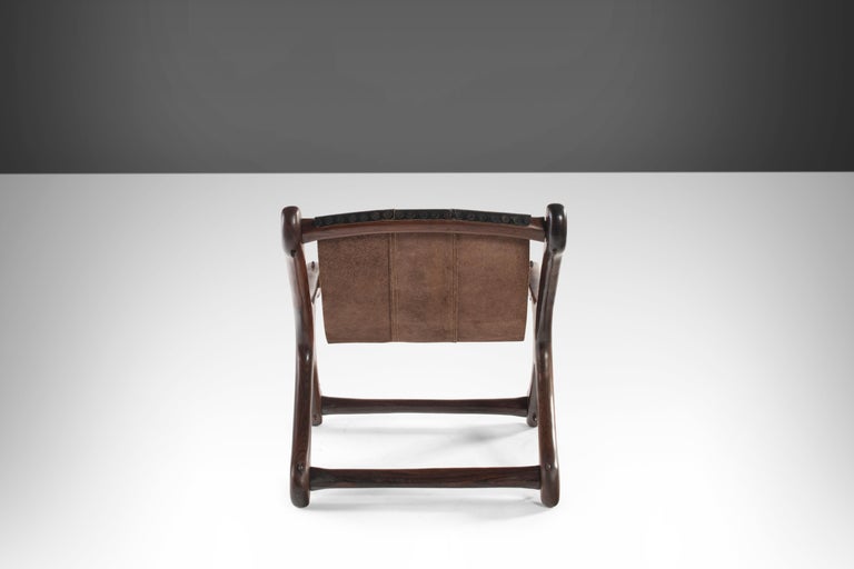 Don Shoemaker Sloucher Rosewood and Leather Sling Chairs for Señal ...