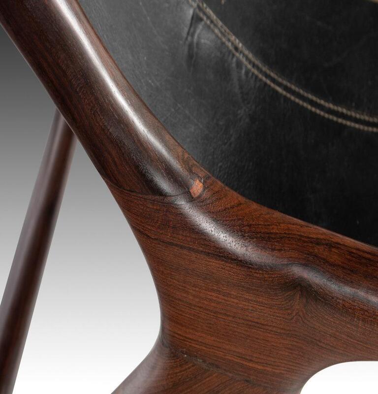 Don Shoemaker Sloucher Rosewood and Leather Sling Chairs for Señal ...