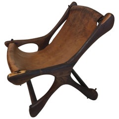 Don S. Shoemaker Solid Rosewood "Sloucher" Lounge Chair by Senal Mexico