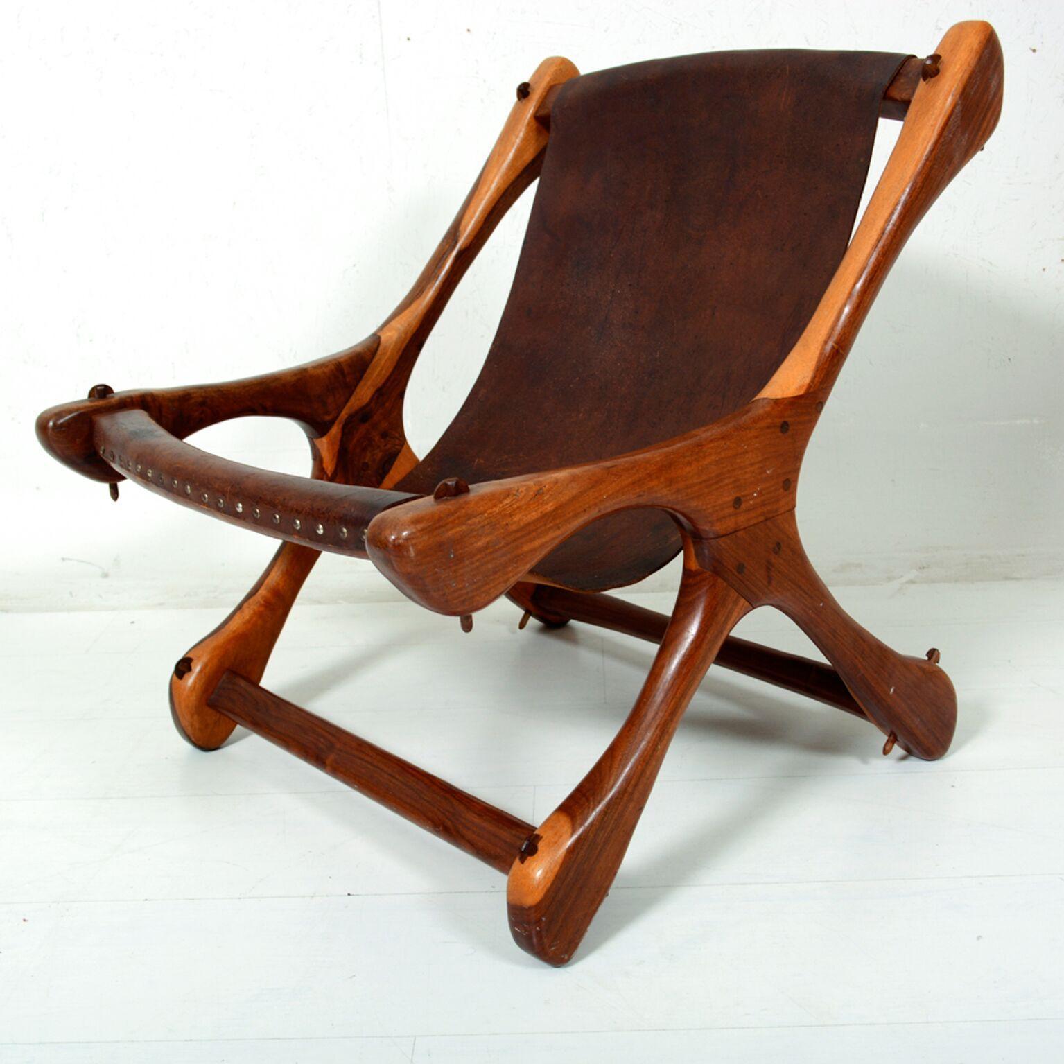 leather sling chair vintage