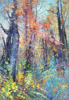 "Forest of Design & Color", Don Sahli, 72x48, Original impressionistic landscape