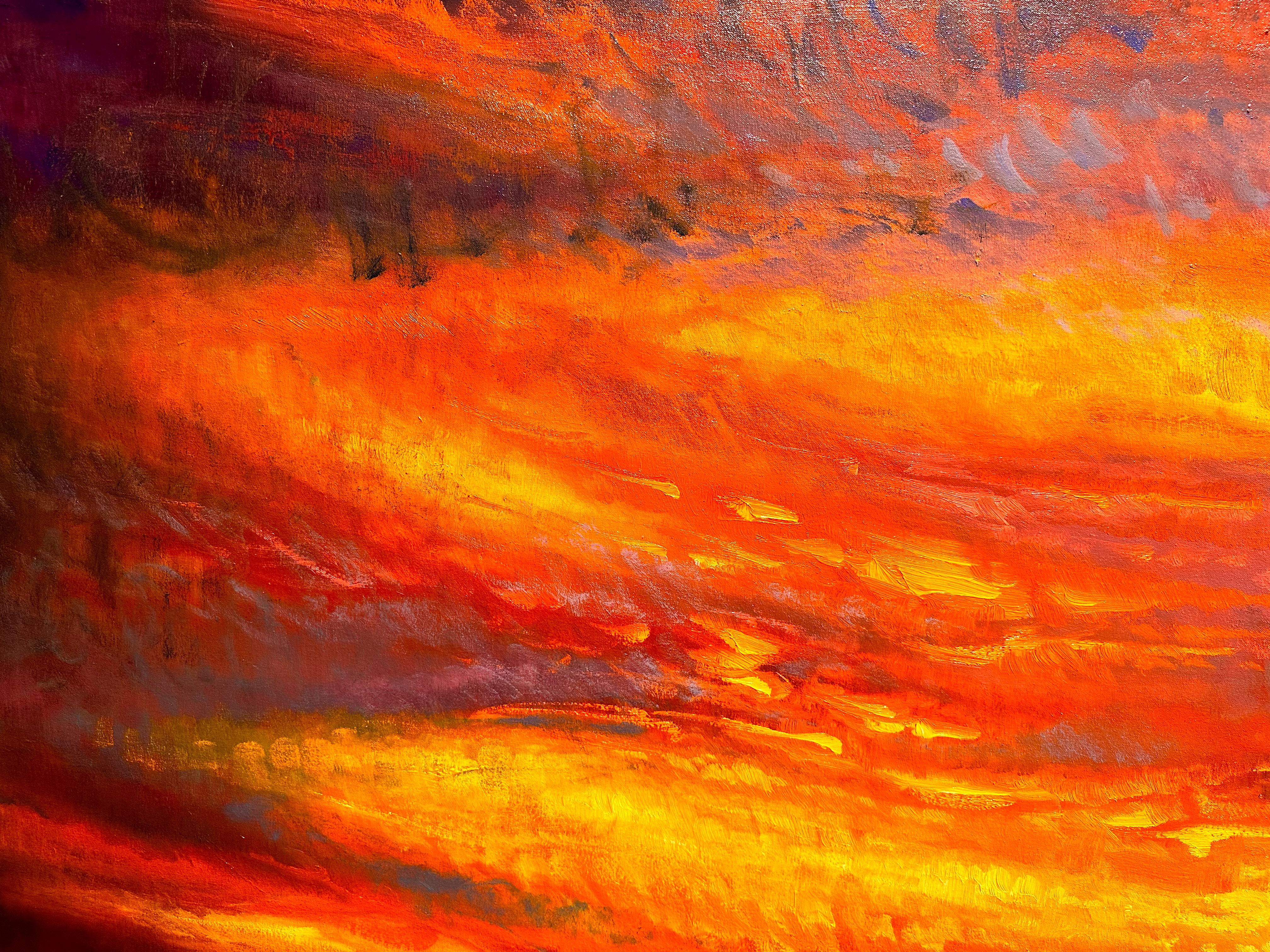 « Grand Illumination », Don Sahli, 60x70, paysage à l'huile impressionniste original en vente 2