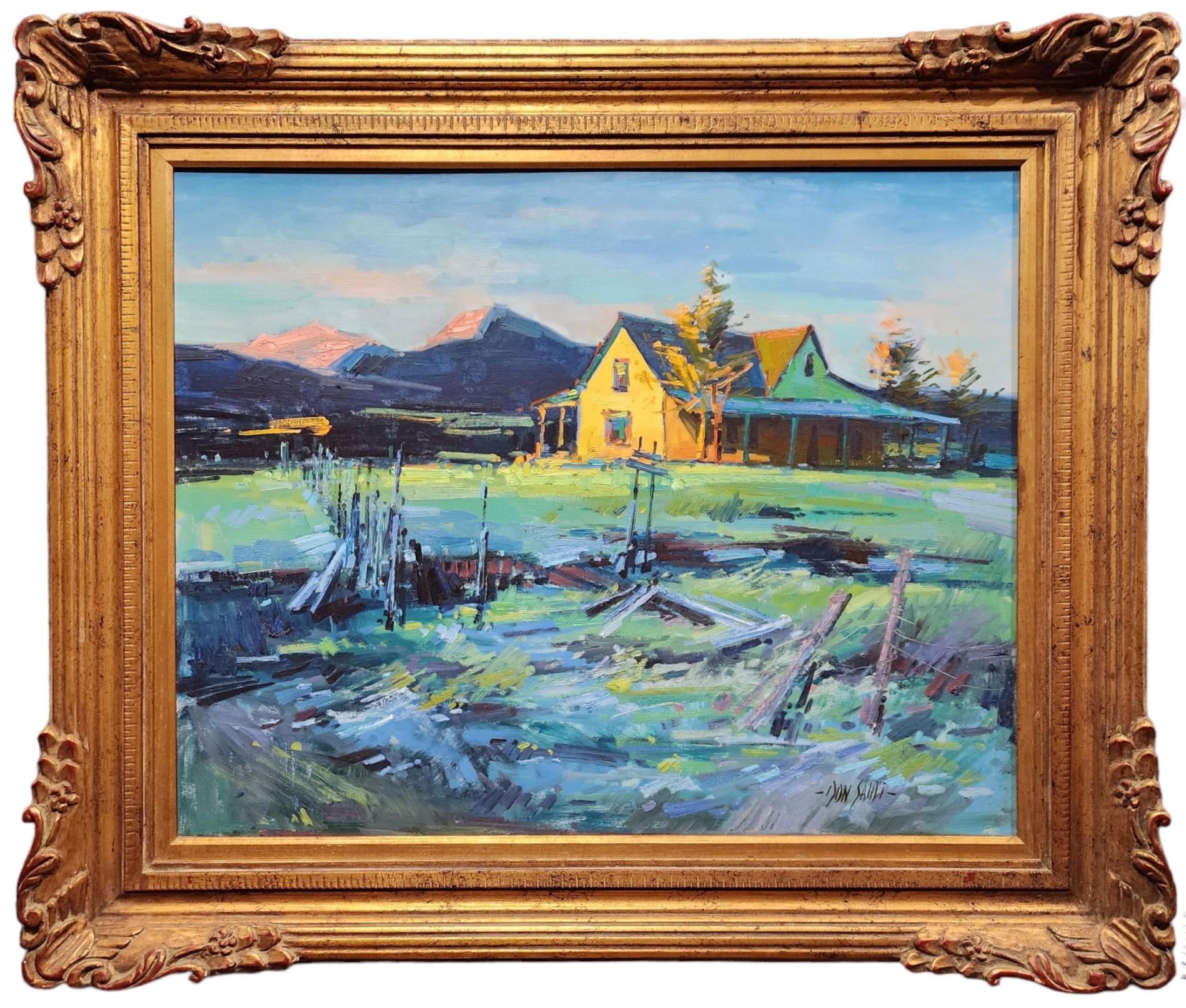 Don Sahli (American, Born 1962)

Signed: Don Sahli (Lower, Right)

" Last Light After Rain ", c. Early 1990s
(Titled on Verso)

Oil on Board

24" x 30"

Housed in a 3 3/4" carved frame with 3/4" liner

Overall Size: 32 1/2" x 38 1/4"

In overall