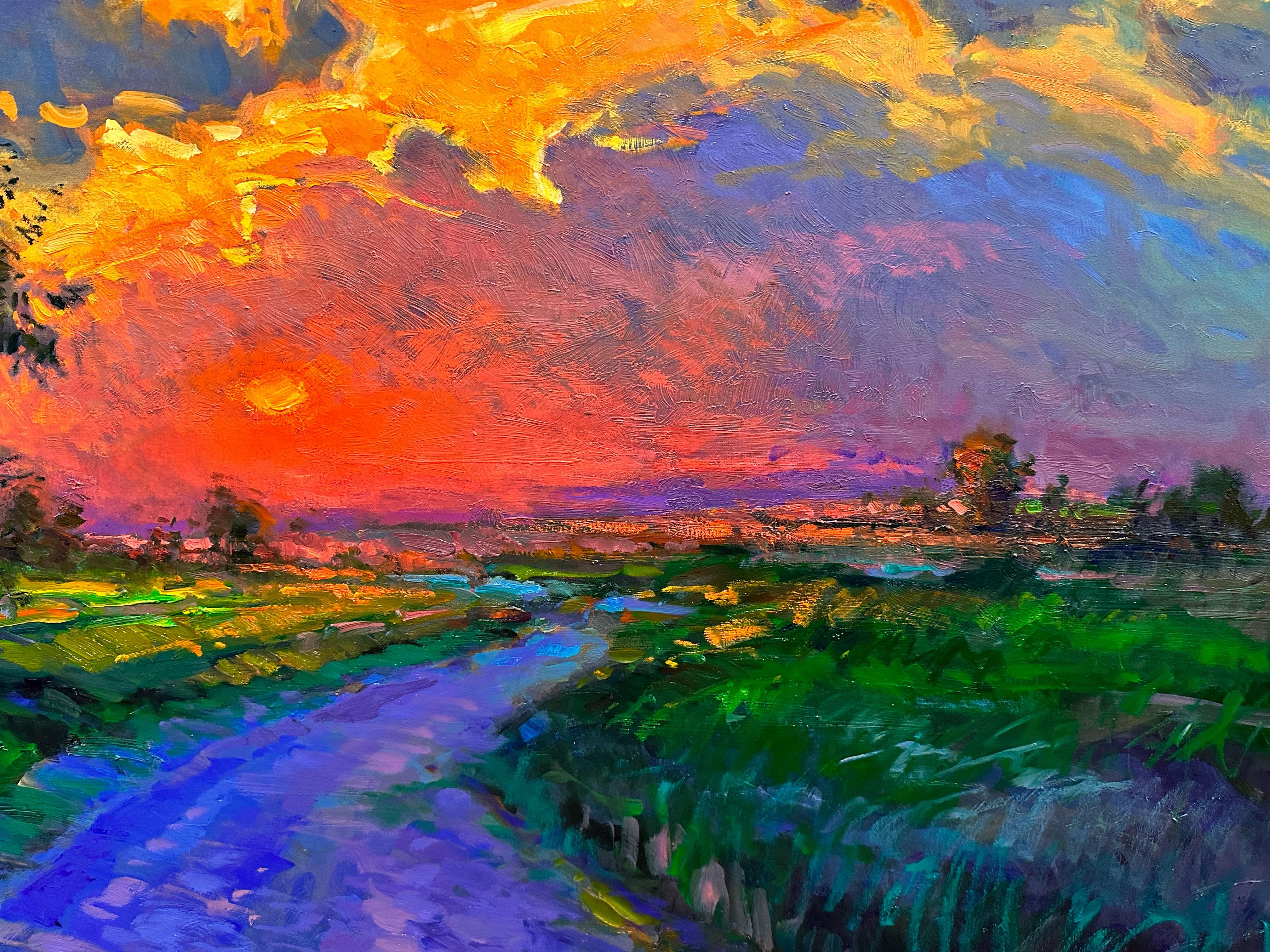 „Powerful Peace“, Don Sahli, 60x72, Original impressionistische Öl-Landschaft im Angebot 6