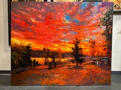 „Time to Relax“, Don Sahli, 60x72 in, Original impressionistische Öl-Landschaft