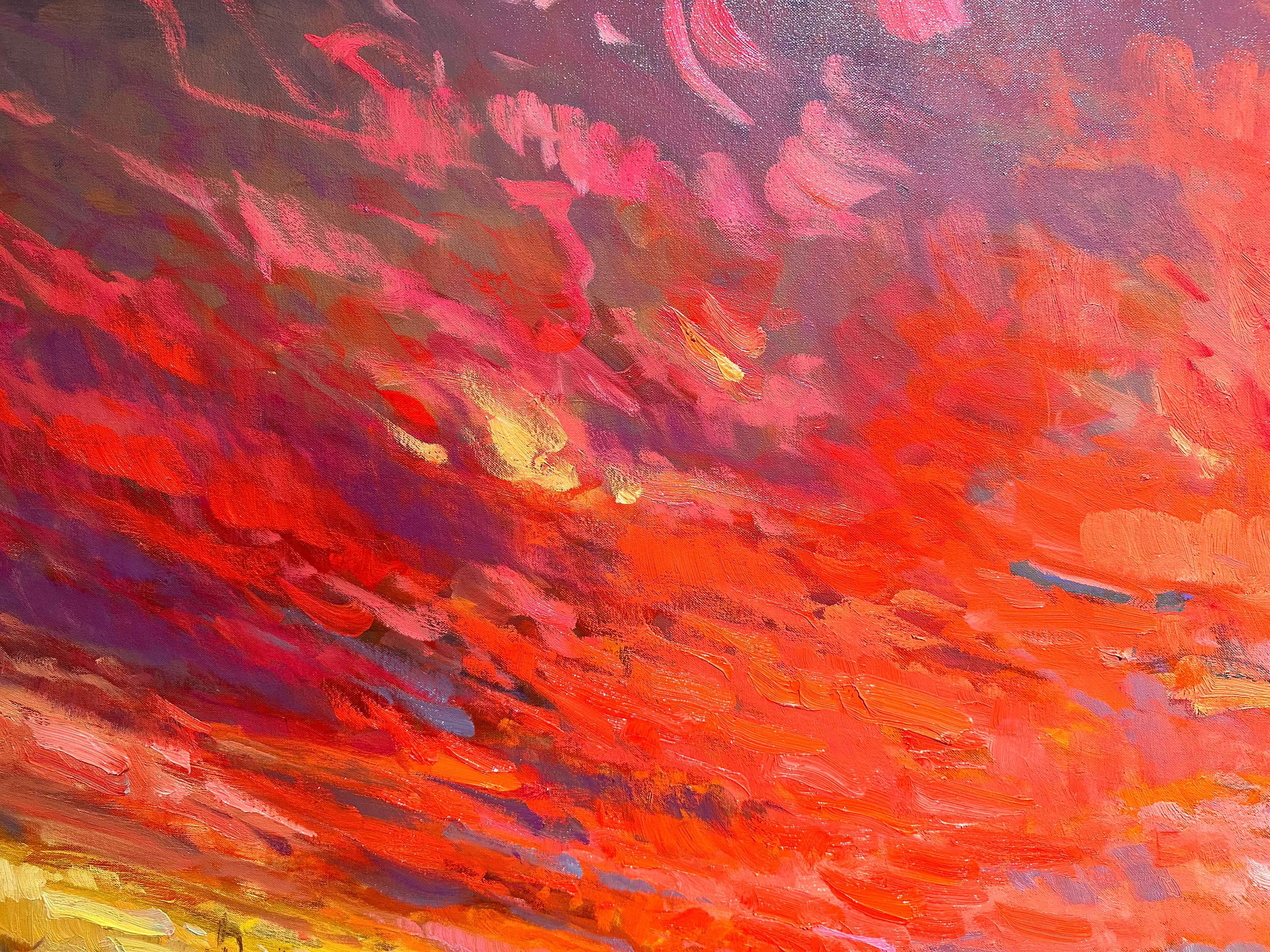 „Time to Relax“, Don Sahli, 60x72 in, Original impressionistische Öl-Landschaft im Angebot 2