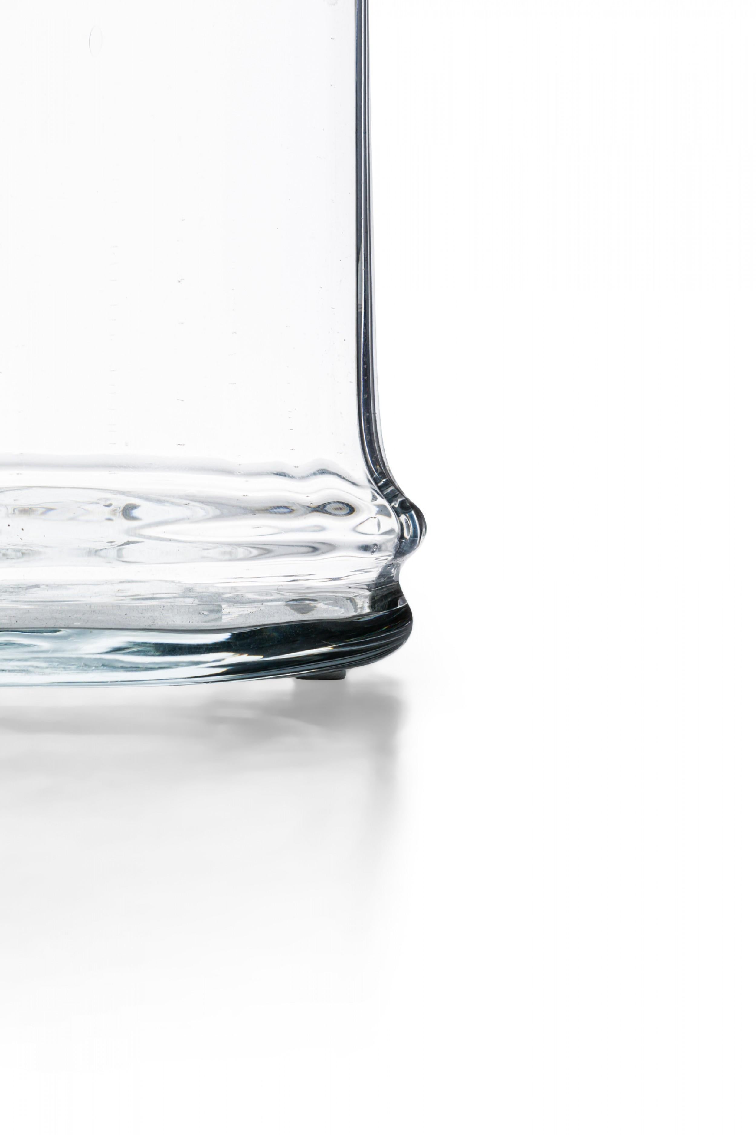 Don Shepard für Blenko: Vase aus klarem Glas im ''Bamboo''-Design (amerikanisch) im Angebot