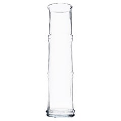 Vintage Don Shepard for Blenko Clear Glass 'Bamboo' Design Vase