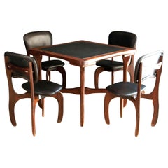 Don Shoemaker Card Table with 4 Chairs