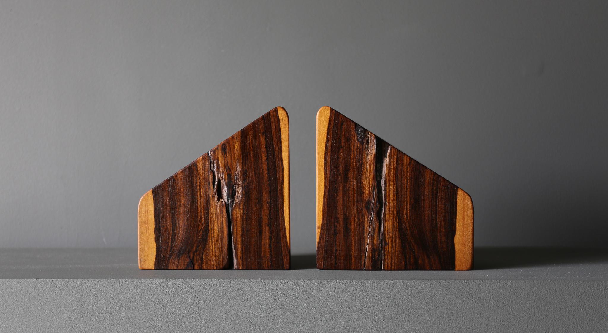 Mid-Century Modern Don Shoemaker Cocobolo Bookends for Señal, circa 1965