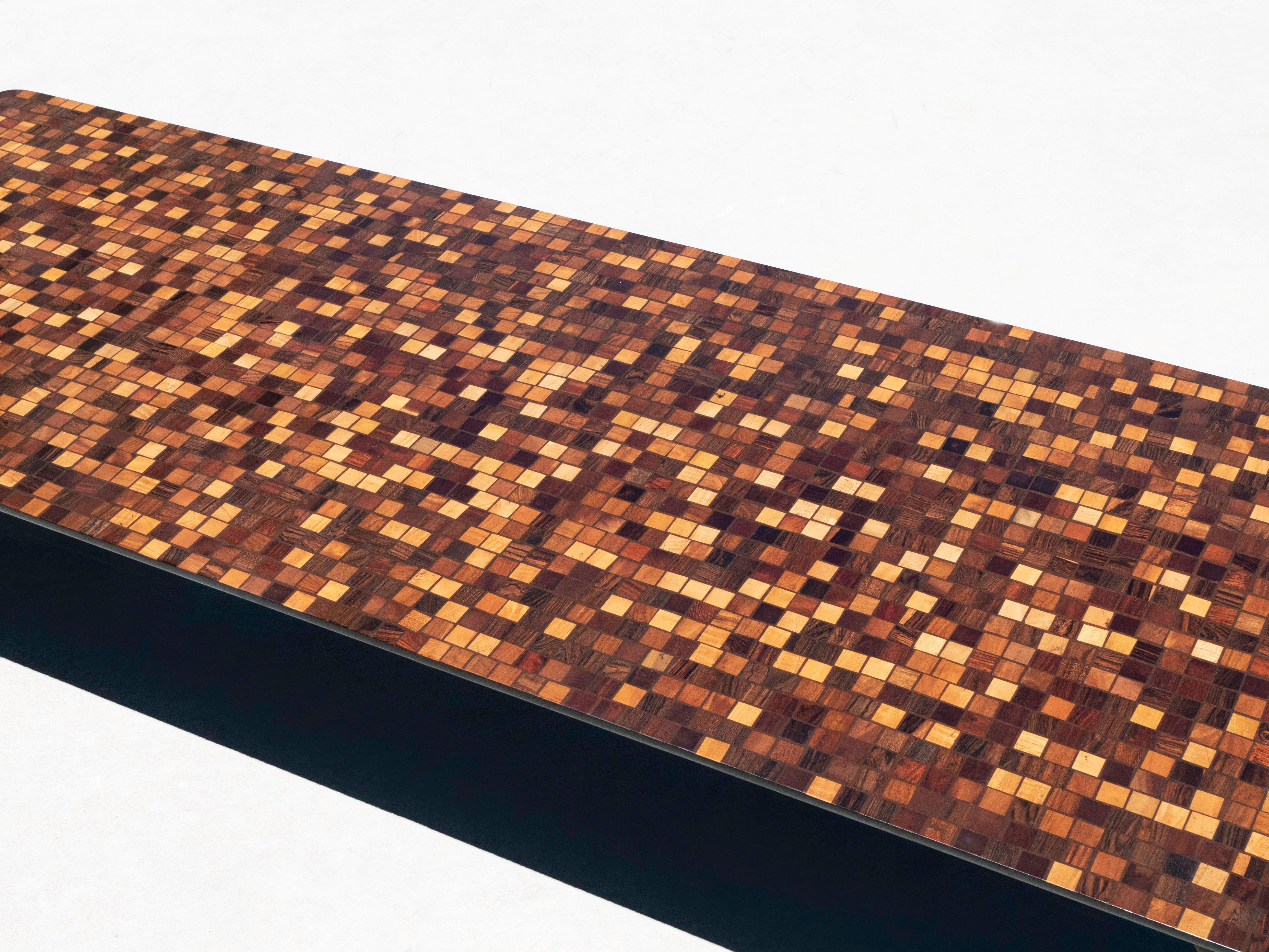 Mesa baja de parquet de cocobolo Don S. Shoemaker, Senal S.A. México Años 60 en Bueno Estado en Los Angeles, CA