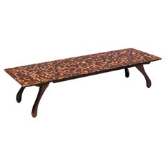 Mesa baja de parquet de cocobolo Don S. Shoemaker, Senal S.A. México Años 60