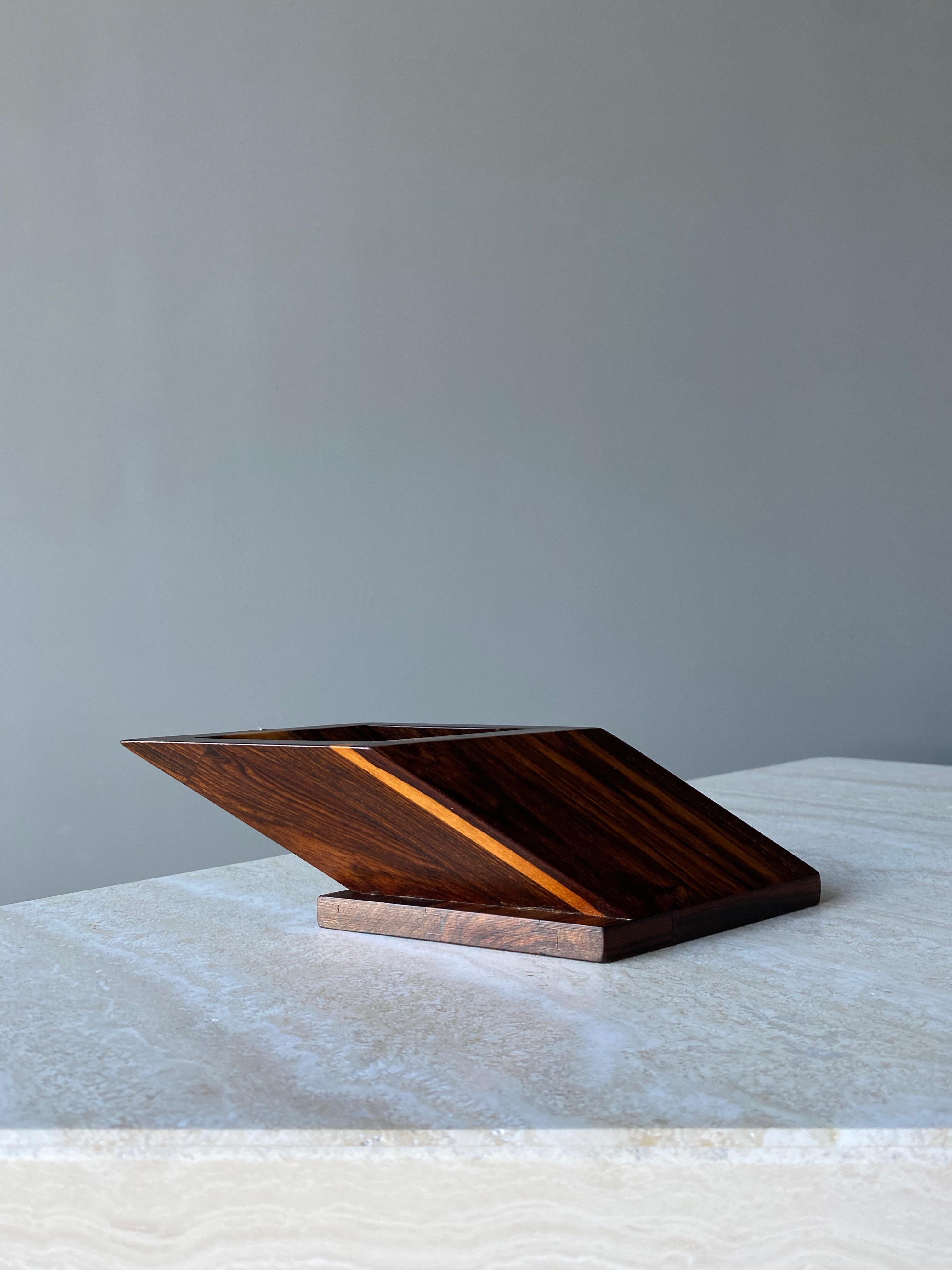 Mid-Century Modern Don Shoemaker Cocobolo Pencil Holder for Señal, Mexico, 1980s For Sale