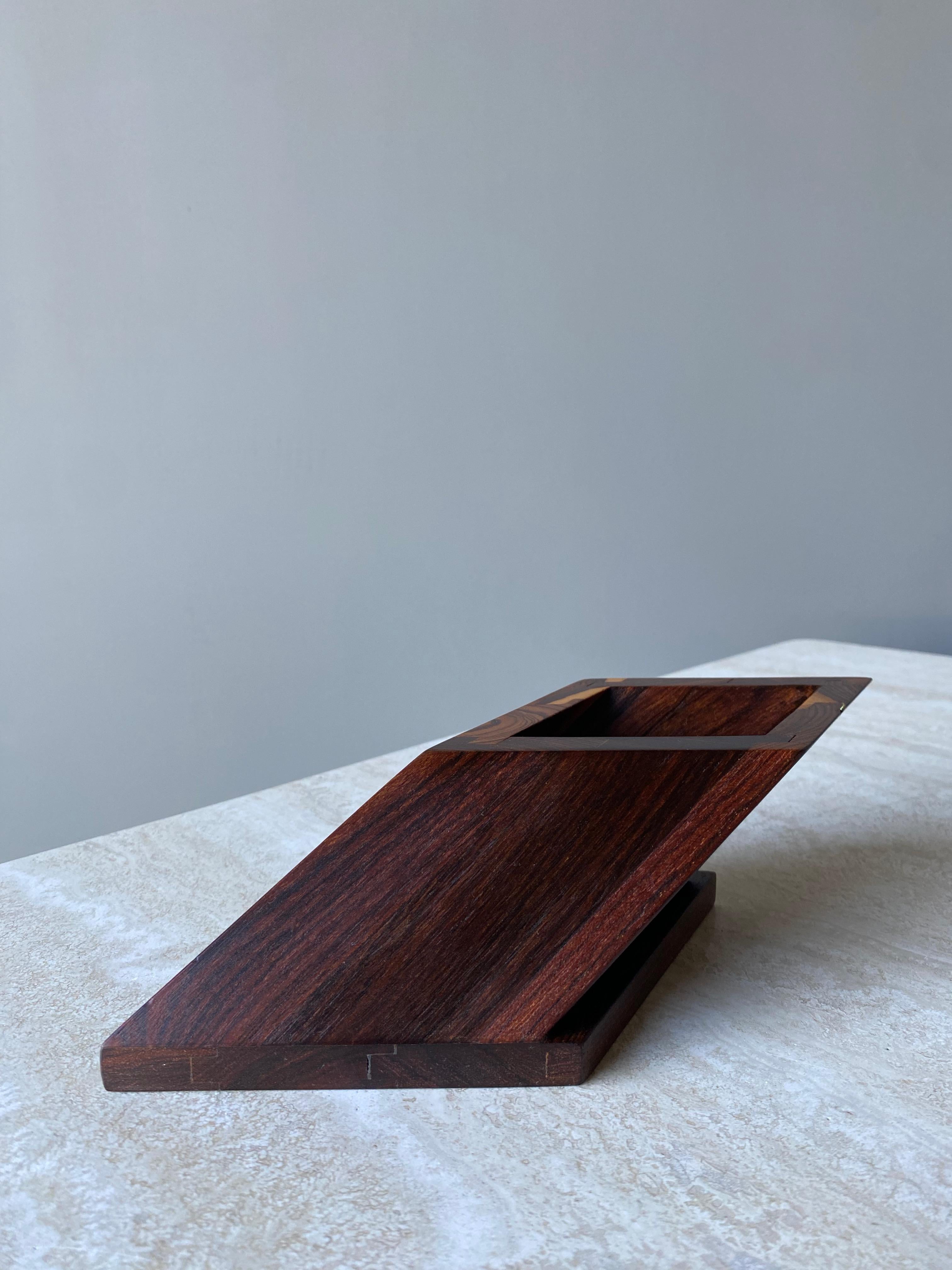 20th Century Don Shoemaker Cocobolo Pencil Holder for Señal, Mexico, 1980s For Sale