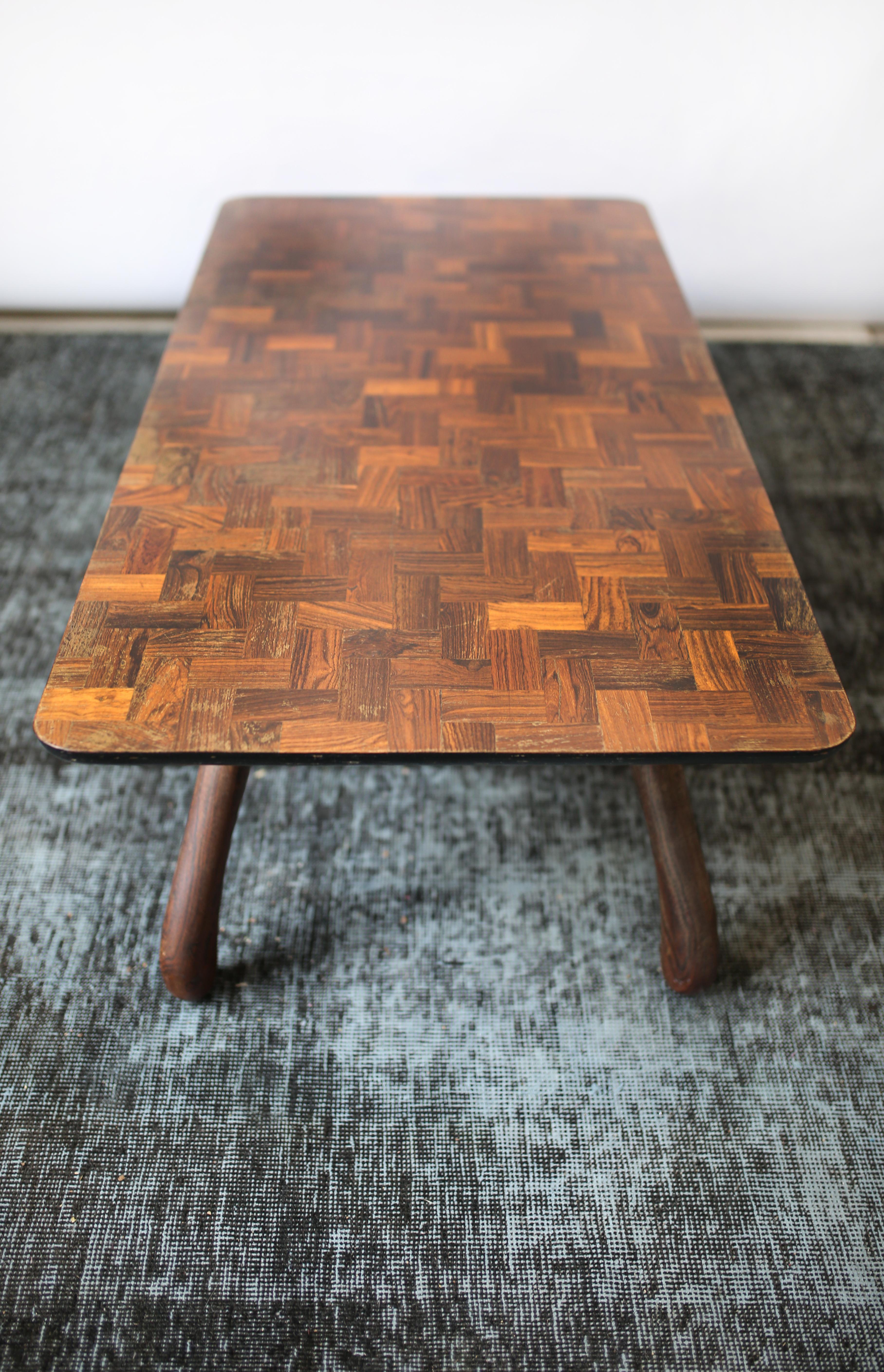 Hand-Crafted Don Shoemaker 'Cuerno' Rosewood Coffee Table