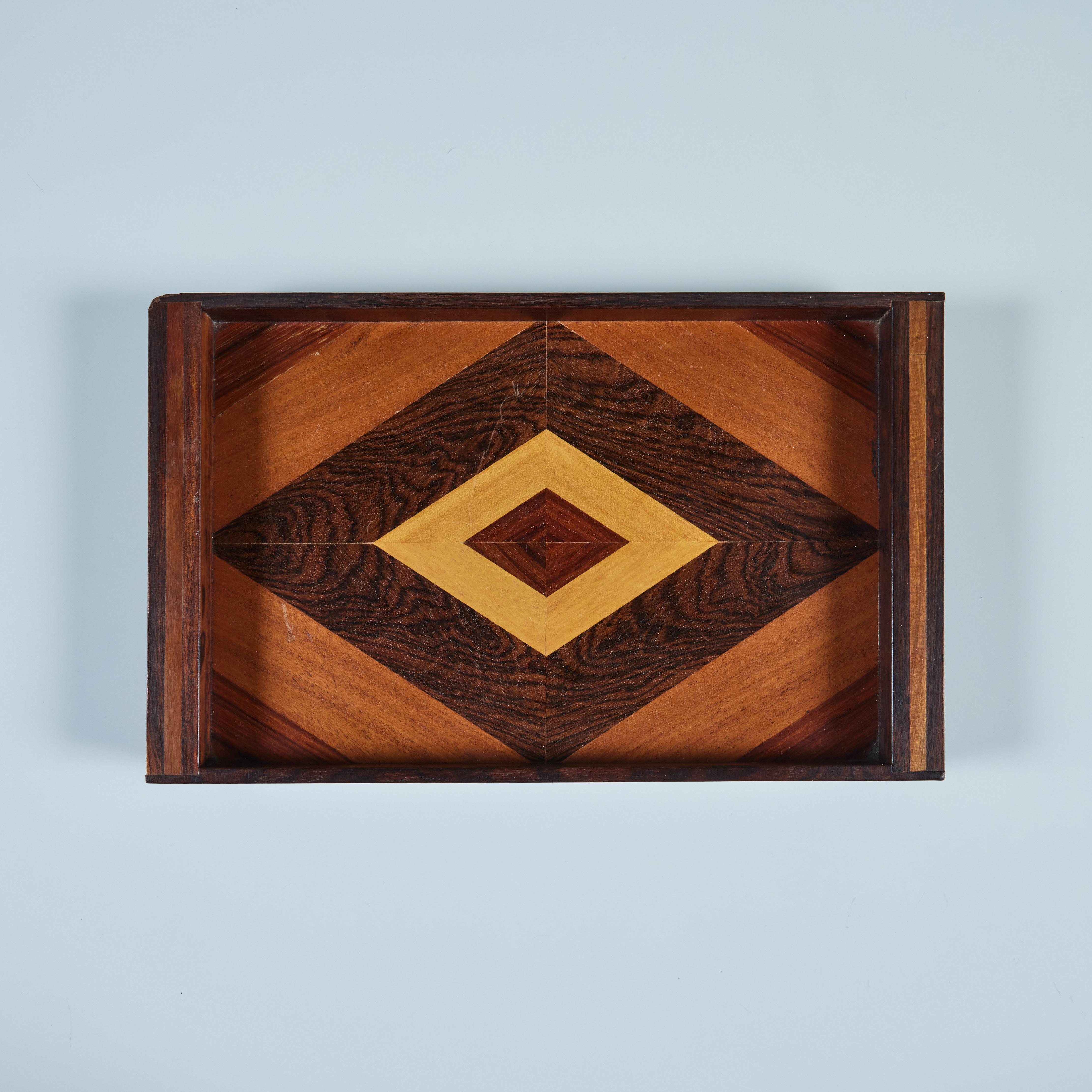 Rosewood Don Shoemaker Decorative Tray for Señal For Sale