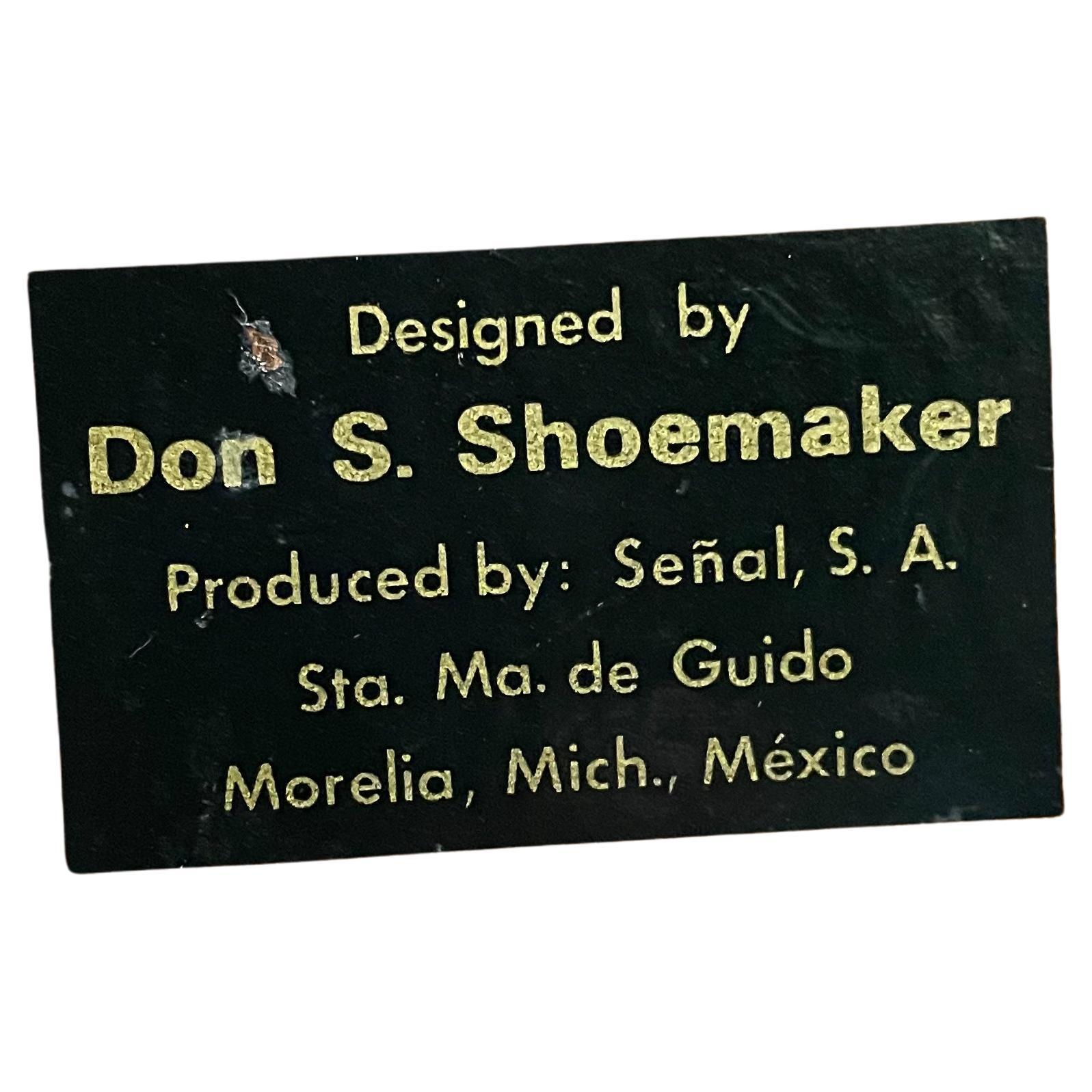 Mid-Century Modern Don Shoemaker Elegant Hinged BOX in Cocobolo Exotic Wood Mosaic Señal Mexico