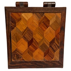 Don Shoemaker Elegant Hinged BOX in Cocobolo Exotic Wood Mosaic Señal Mexico