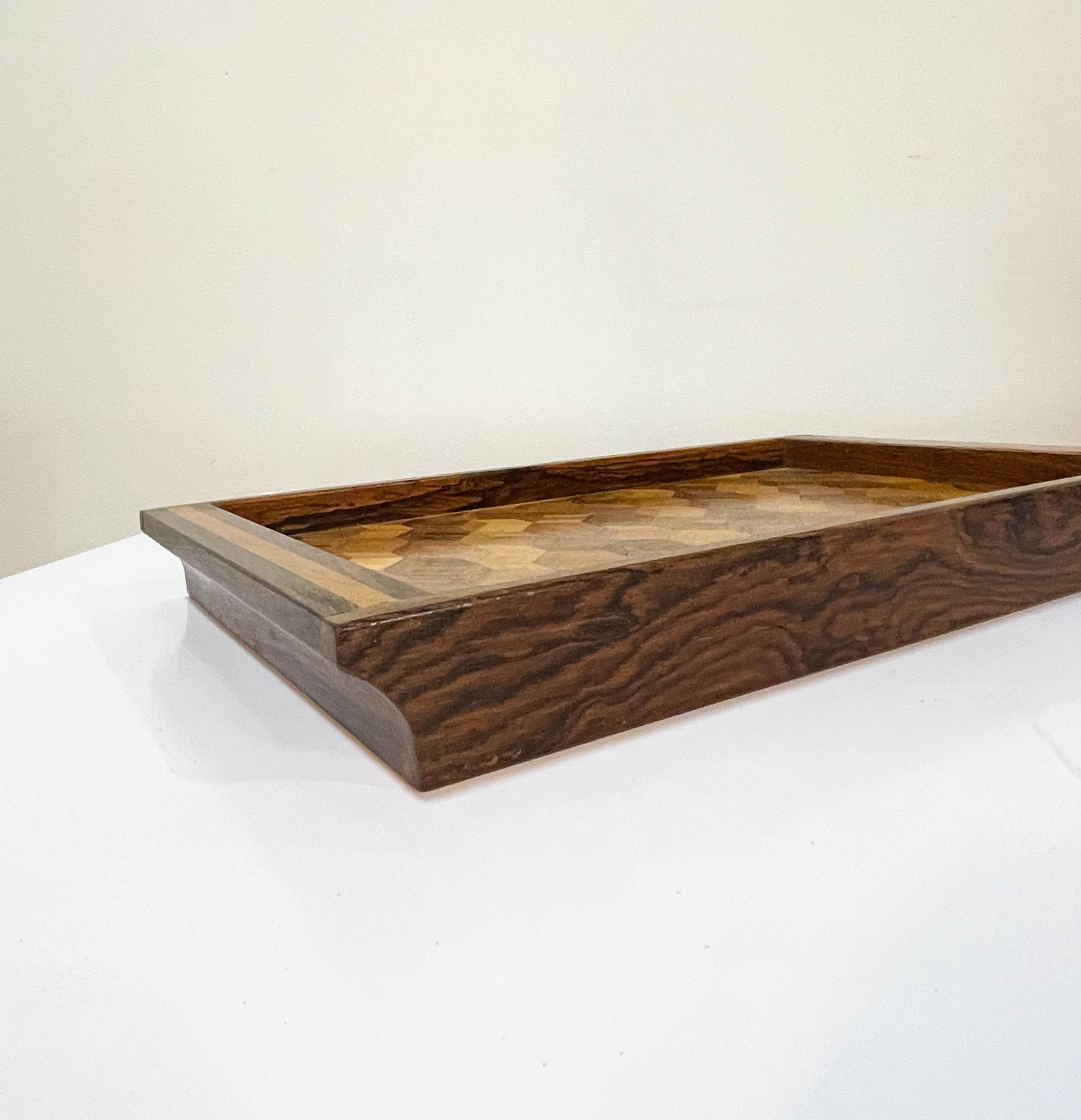 Mexican Don Shoemaker Exotic Wood Tray For Sale