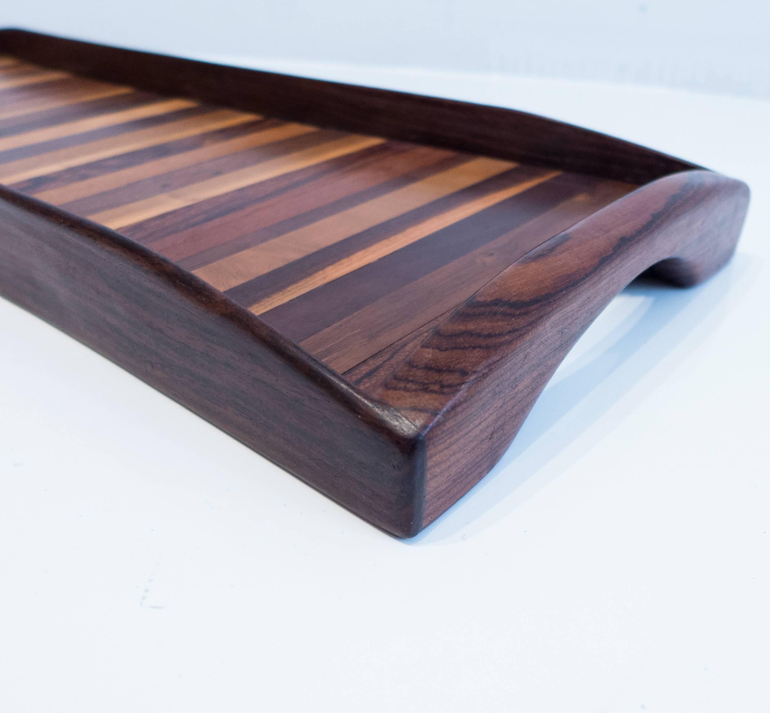 Mid-20th Century Don Shoemaker Exotic Woods Tray