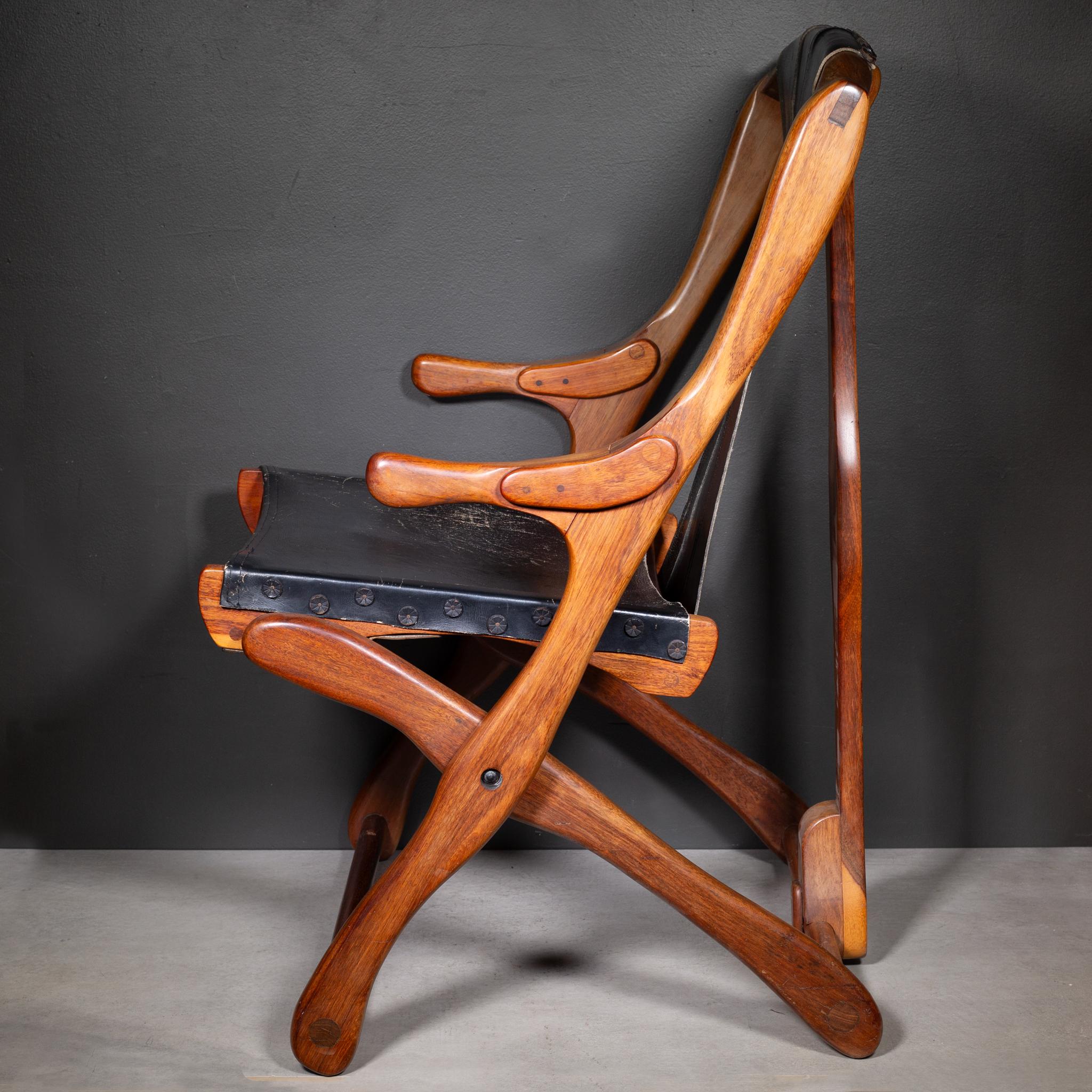 Mid-Century Modern Don Shoemaker Folding Arm Chair, Mexico c.1960 For Sale