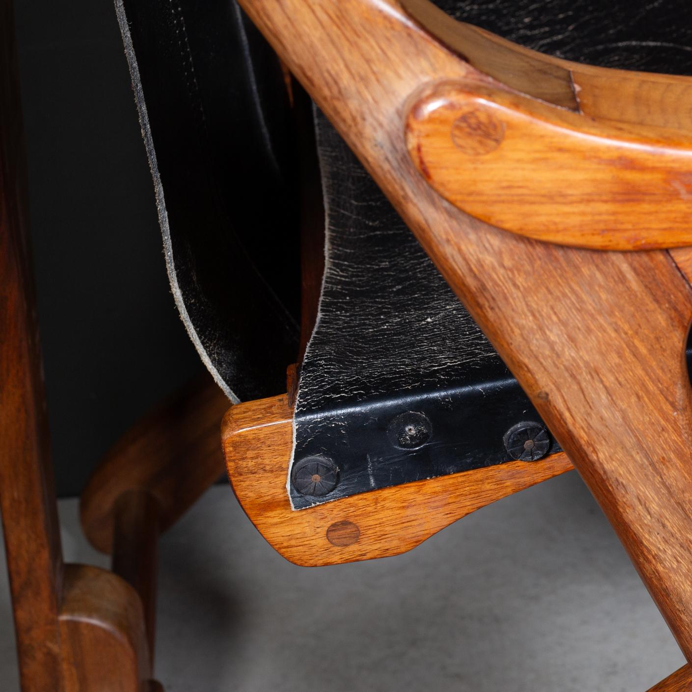 Rosewood Don Shoemaker Folding Arm Chair, Mexico c.1960 For Sale