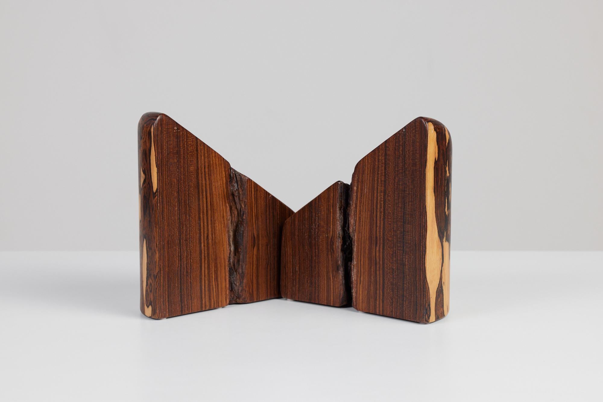 Don Shoemaker for Señal Bookends in Solid Cocobolo 4