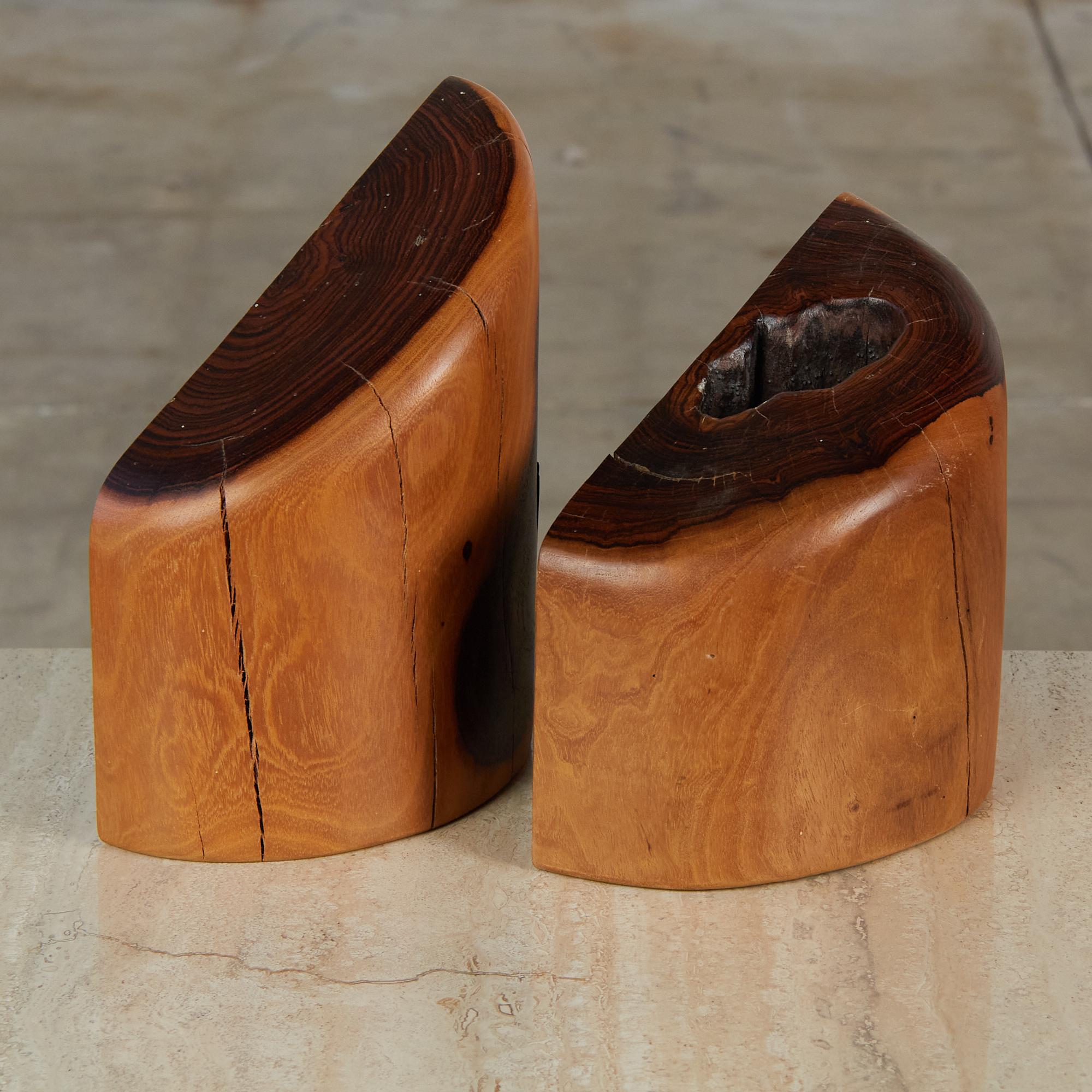 Mid-20th Century Don Shoemaker for Señal Bookends in Solid Cocobolo