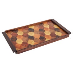 Don Shoemaker for Señal Geometric Marquetry Decorative Tray