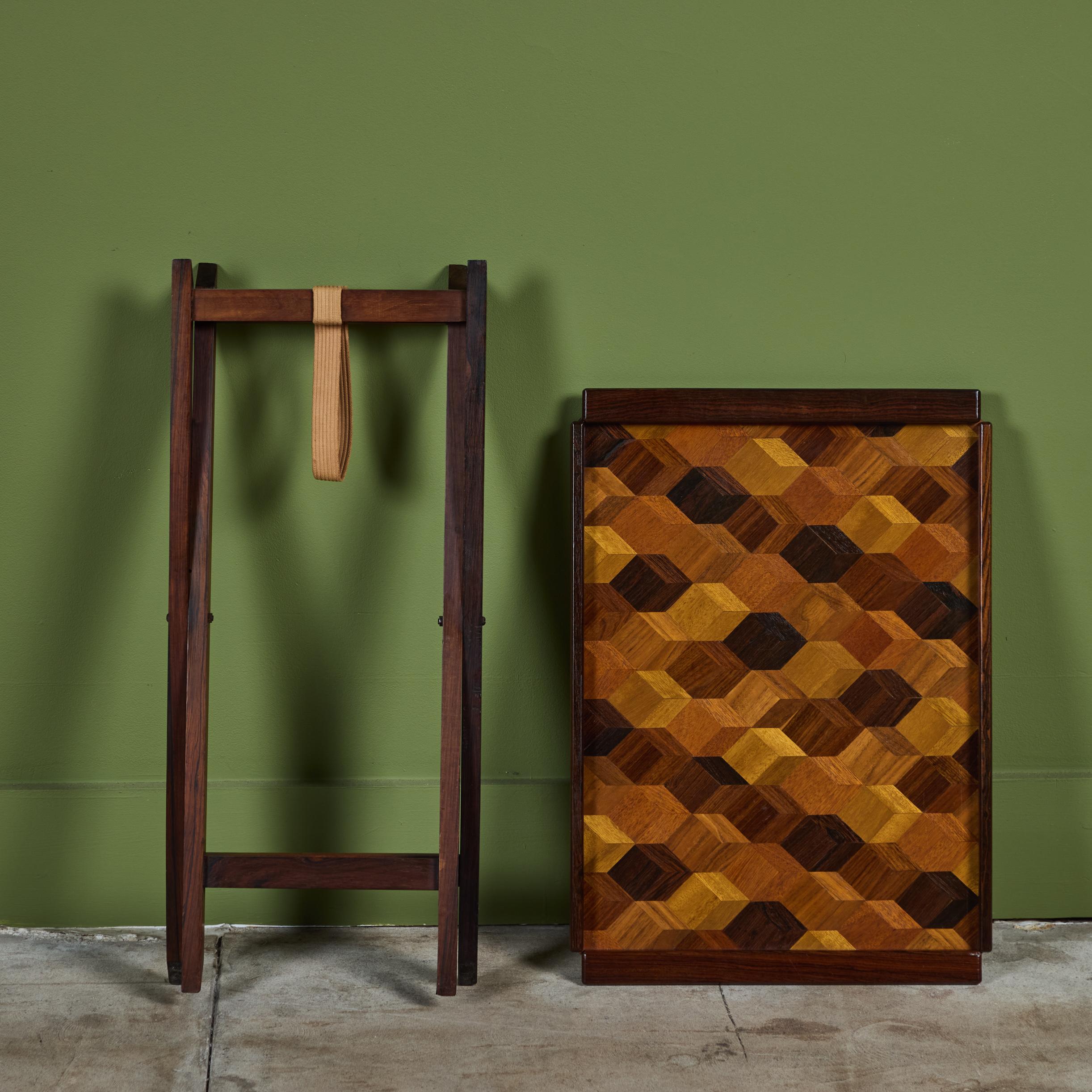 Don Shoemaker para Señal Bandeja de marquetería geométrica con soporte en venta 8
