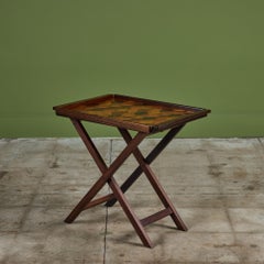 Don Shoemaker pour Señal Plateau en marqueterie géométrique avec Stand