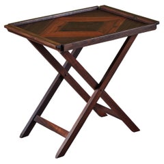 Don Shoemaker for Señal Geometric Marquetry Tray with Stand