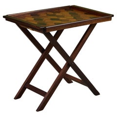 Don Shoemaker for Señal Geometric Marquetry Tray with Stand