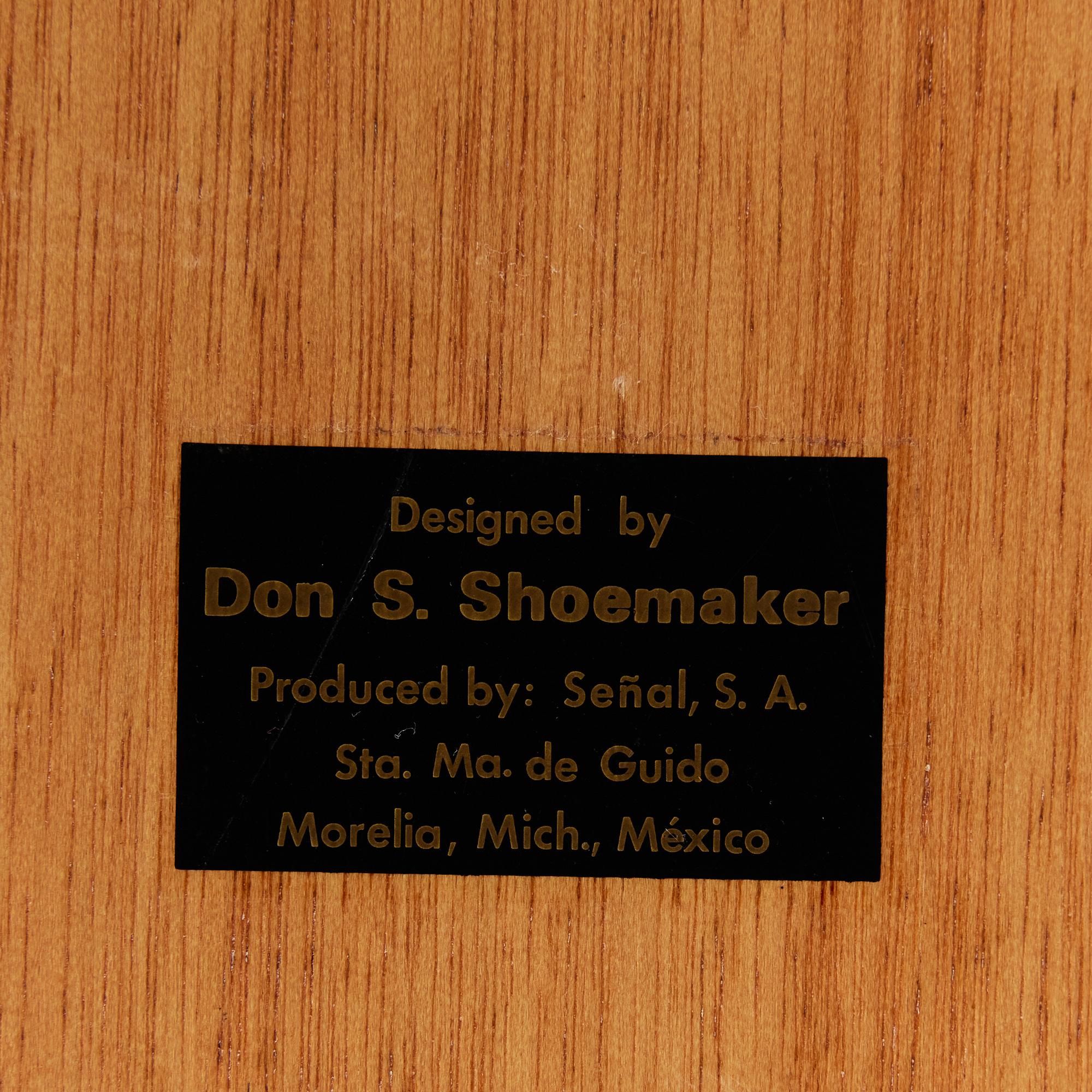 Don Shoemaker für Señal Großes dekoratives Tablett mit Chevron-Streifen 1