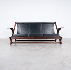 Don S. Shoemaker per Senal S.A. Divano in pelle di palissandro di Cocobolo, metà del secolo scorso