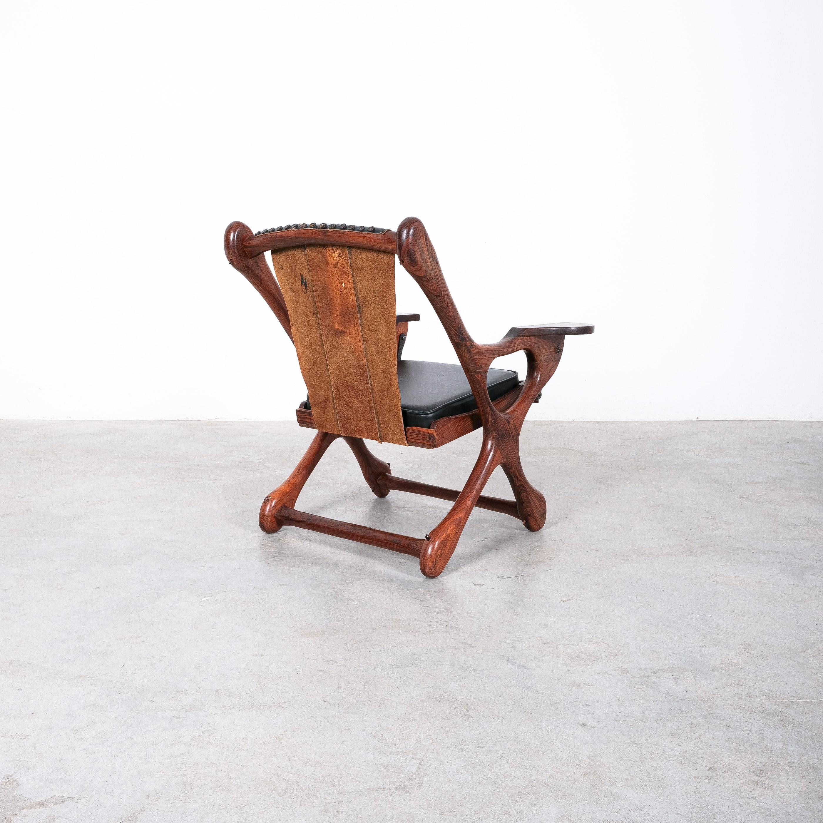 Mid-20th Century Don Shoemaker for Senal S.A. Cocobolo Rosewood 'Swinger' Chairs, Mid Century