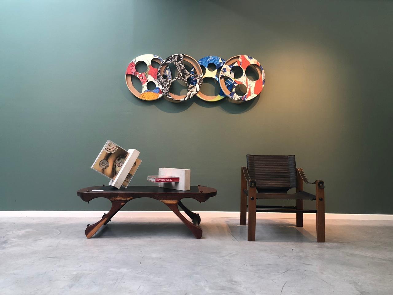 Don Shoemaker Granadillo Wood and Leather Coffee Table In Excellent Condition In San Pedro Garza Garcia, Nuevo Leon